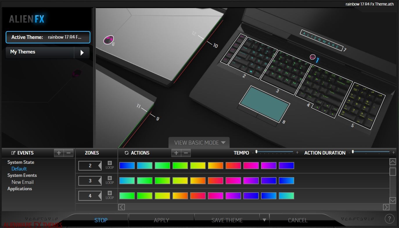 Rainbow Theme by Hunter Alienware 17 R4 Theme